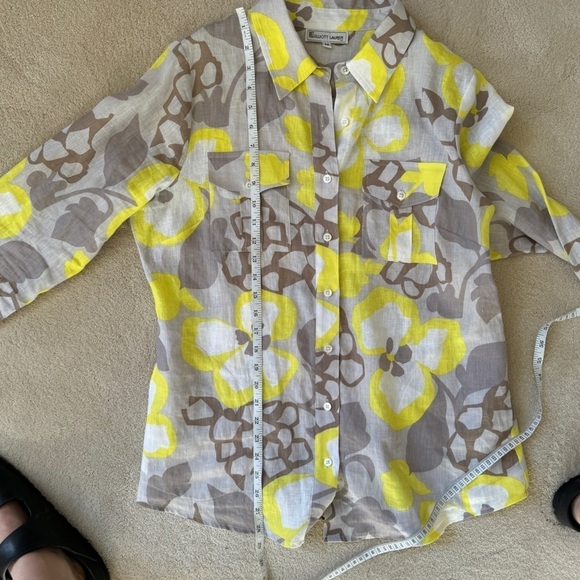 Vintage Elliott Lauren 100% Linen Top Medium - Picture 10 of 11